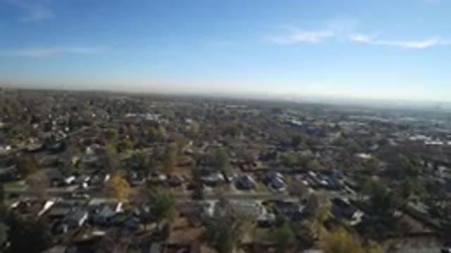 HIDDEN LAKE COLORADO-2016: Aerial View Of Suburban Residential Area During Sunny Day