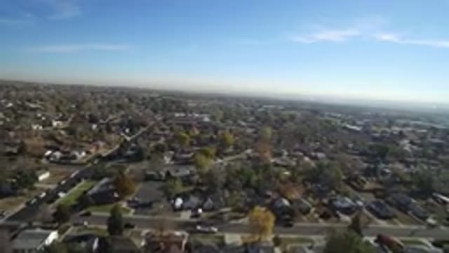HIDDEN LAKE COLORADO-2016: Aerial View Of Town Showing Homes Trees Landscaping