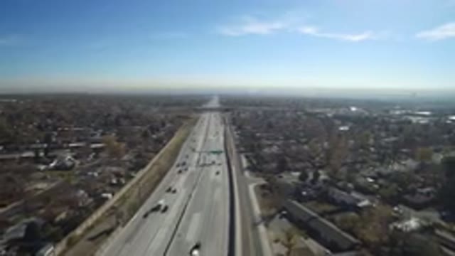 HIDDEN LAKE COLORADO-2016: View Of A Busy Highway And The Nearby Neighborhoods