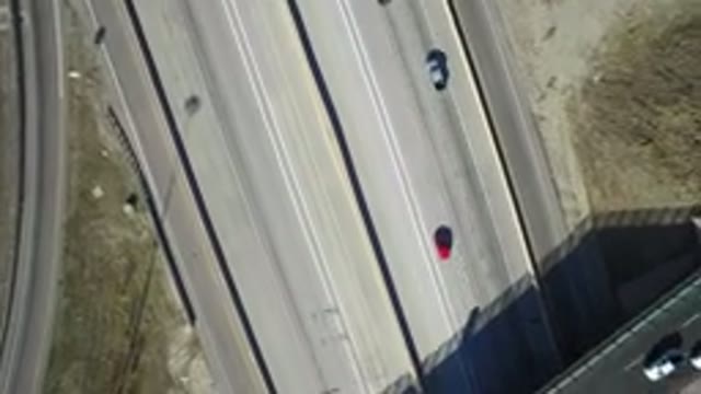 HIDDEN LAKE COLORADO-2016: An Aerial View Of A Busy Highway And There Are A