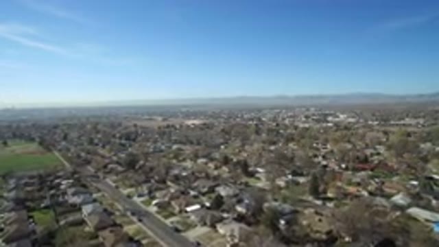 HIDDEN LAKE COLORADO-2016: Video Taken As Bird's Eye View Of A Housing Area