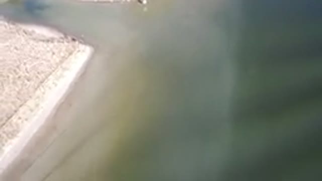 HIDDEN LAKE COLORADO-2016: Waves Break Across Beach And River Inlet Day
