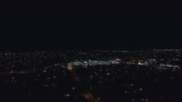 DENVER COLORADO-2016: Beautiful Night With City Lights in Denver