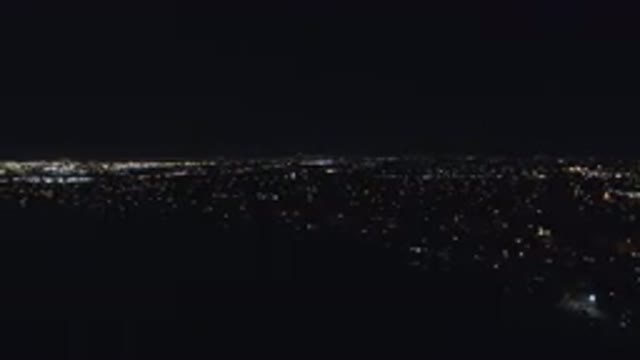 DENVER COLORADO-2016: Beautiful Panoramic Night View of the City with Lights
