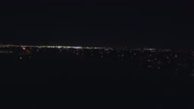 DENVER COLORADO-2016: An Aerial View Of A City Landscape With Few Lights In The