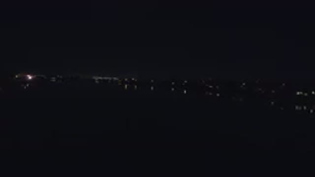 DENVER COLORADO-2016: Very Dark Footage With A Few Dim Lights Off In The Distance