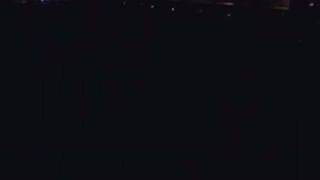 DENVER COLORADO-2016: Aerial View Of Complete Darkness With A Few Small Lights