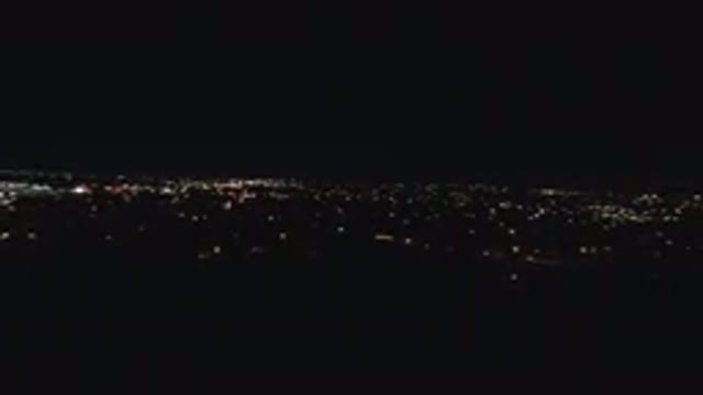 DENVER COLORADO-2016: Nighttime Panoramic View Of A City