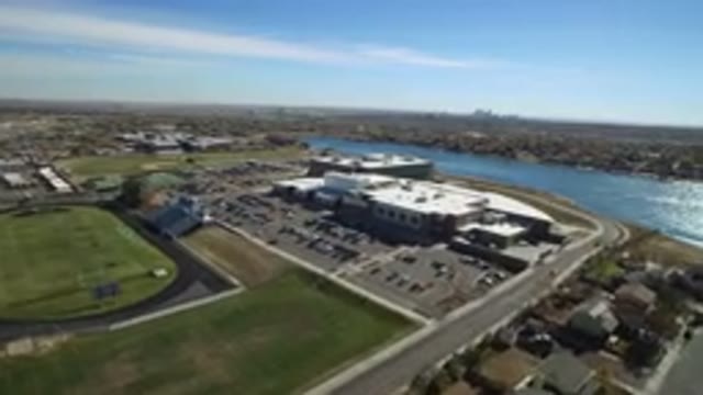 WESTMINSTER COLORADO-2016: Aerial View Of An Airport Near A Suburban City With A