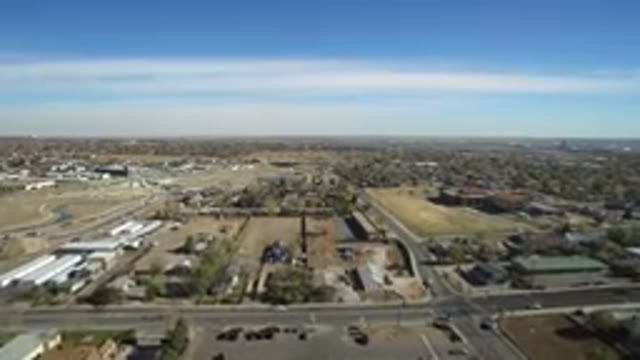 WESTMINSTER COLORADO-2016: Drone Flying Over Country Road, Houses, and Village