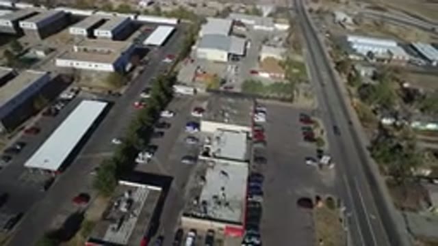 WESTMINSTER COLORADO-2016: Top View Of A Parking Lot At The Side Of The Road And