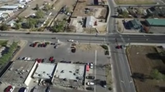WESTMINSTER COLORADO-2016: Aerial View of A Busy Intersection Road in