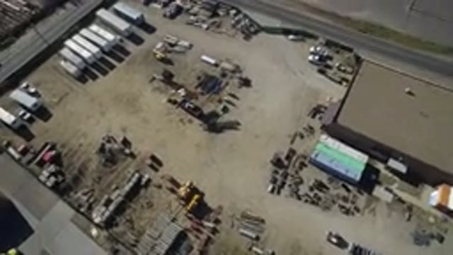 WESTMINSTER COLORADO-2016: Aerial View Of Storage Site In Industrial Area With
