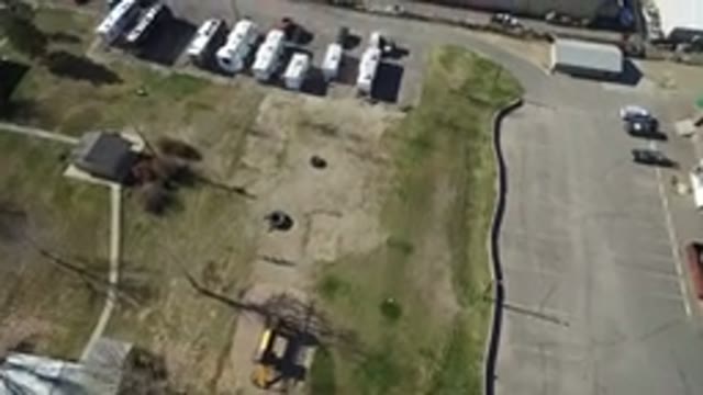 WESTMINSTER COLORADO-2016: Industrial Warehouse Flanked By Personal Trailers And Motorhomes