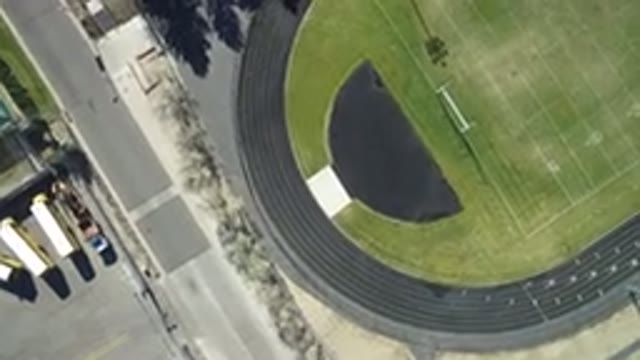 WESTMINSTER COLORADO-2016: Aerial Footage Of A Football Field With A Track