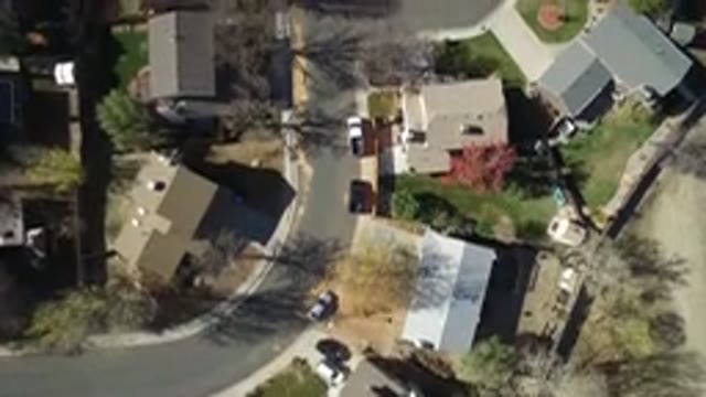 WESTMINSTER COLORADO-2016: Overhead View Of Middle Class Neighborhood A Sunny