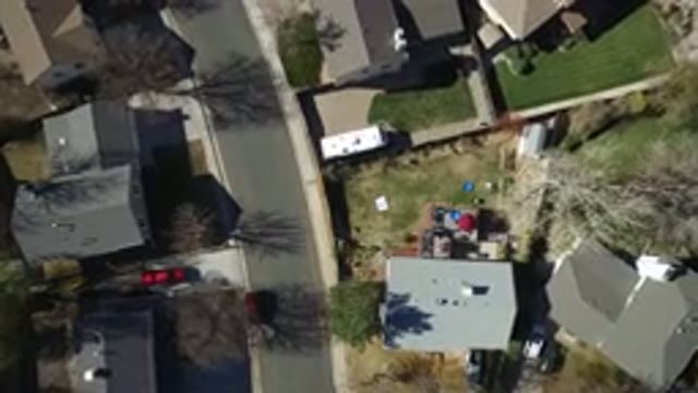 WESTMINSTER COLORADO-2016: Aerial View Of A Residential Street With Homes And Trees