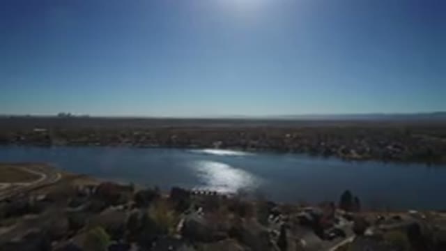 HIDDEN LAKE COLORADO-2016: City Around A Beautiful Lake With Calm Waters That