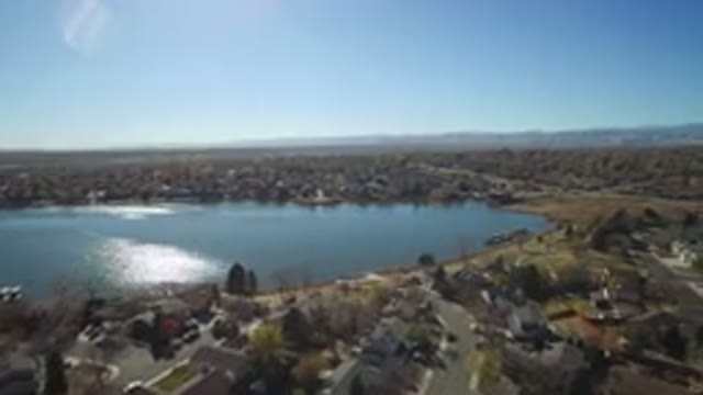 HIDDEN LAKE COLORADO-2016: Suburban Development Surrounds Lake And Stretches To