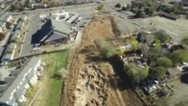 HIDDEN LAKE COLORADO-2016: Rotating Overhead Shot Of A Suburban Development With