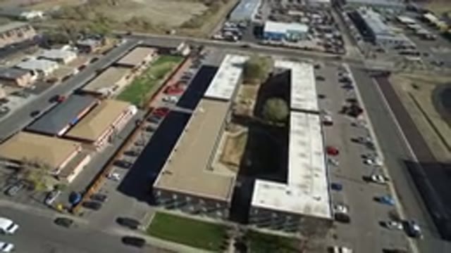 WESTMINSTER COLORADO-2016: Top View Of Brutalist Architecture In An Artistic Composition