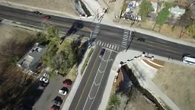 WESTMINSTER COLORADO-2016: Overhead Footage Of Outdoor Scene Containing Cars