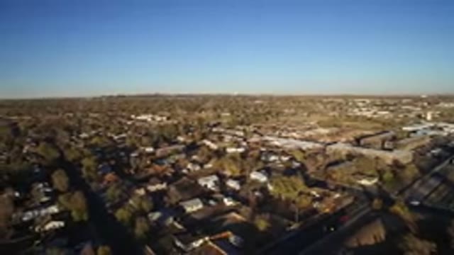 WESTMINSTER COLORADO-2016: Aerial View Over Suburban Neighborhood Full Of Trees