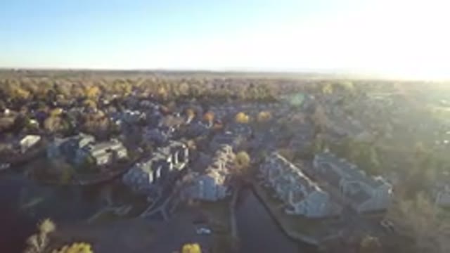 WESTMINSTER COLORADO-2016: Drone Flies Over An Apartment Complex In The Early Morning