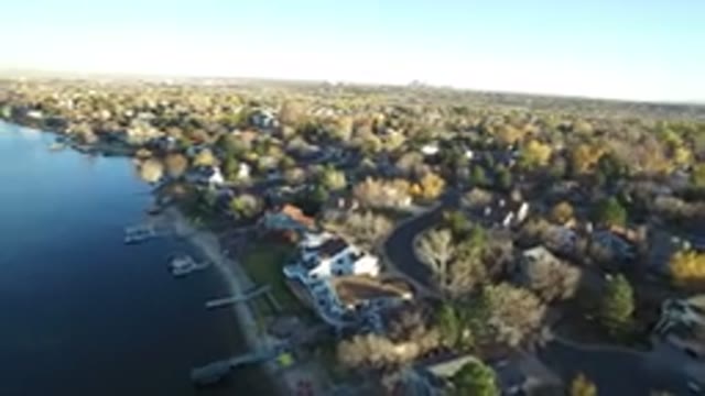 WESTMINSTER COLORADO-2016: Drone Showing A Suburban Neighborhood With Many Trees