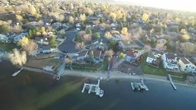WESTMINSTER COLORADO-2016: Town Around A Lake In The Late Afternoon With A