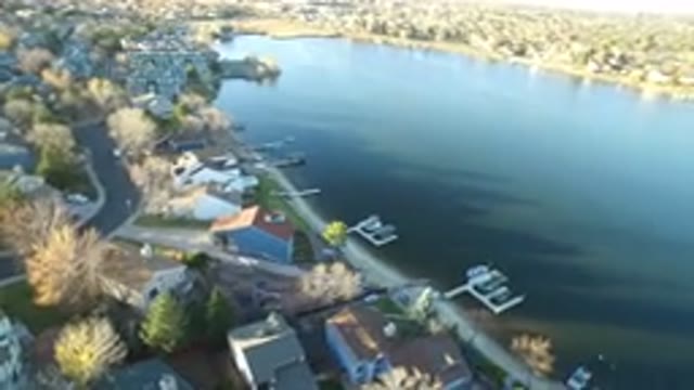 WESTMINSTER COLORADO-2016: Drone Films City Built On The Edge Of A Lake With