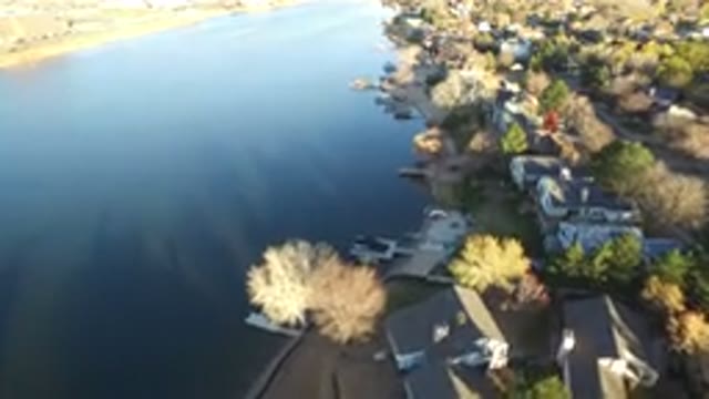 WESTMINSTER COLORADO-2016: Aerial View Of A Village With Trees And A River