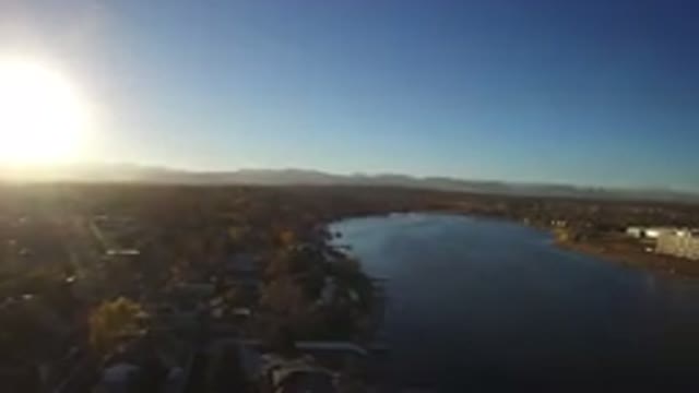 WESTMINSTER COLORADO-2016: Aerial View Of A City Next To The Lake During The