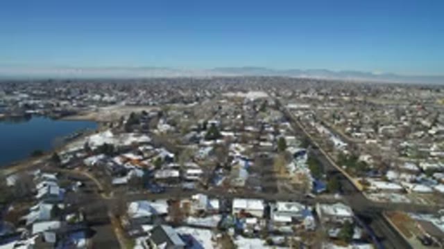 HIDDEN LAKE COLORADO-2016: Sprawling Landscape Of Suburban Homes With Body Of Water