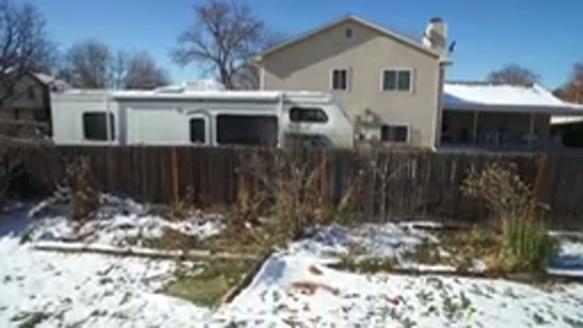 HIDDEN LAKE COLORADO-2016: House With Shed And RV In Snowy Winter Weather