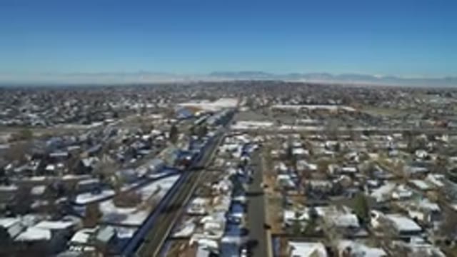 HIDDEN LAKE COLORADO-2016: Aerial View Of A City Town