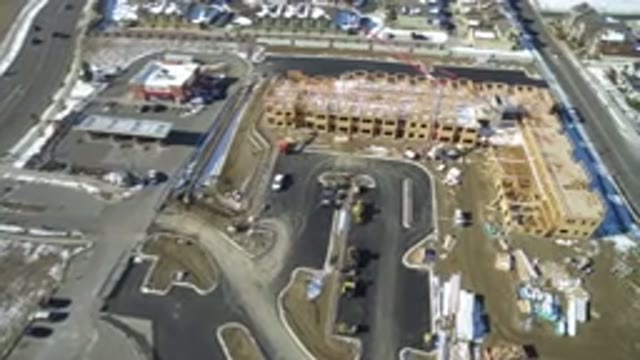 HIDDEN LAKE COLORADO-2016: An Aerial View Of A Beautiful New Building In