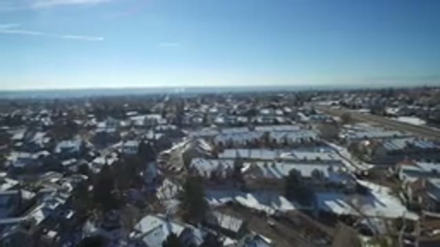 HIDDEN LAKE COLORADO-2016: Aerial View Of City Neighborhood