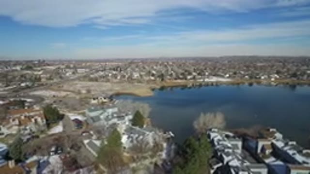 HIDDEN LAKE COLORADO-2016: An Aerial View Of A City And Clear Blue Sky