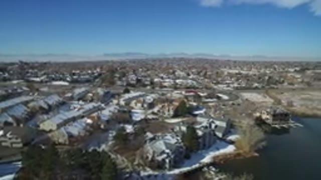HIDDEN LAKE COLORADO-2016: Village In A Mountain Resort Near A Shore