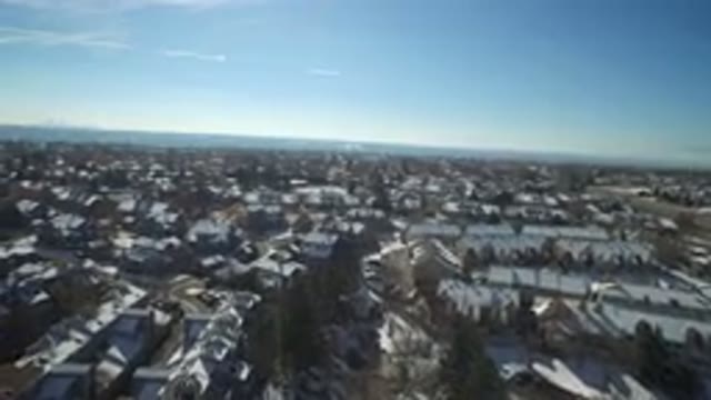 HIDDEN LAKE COLORADO-2016: Aerial View Over Densely Populated Suburban Area With