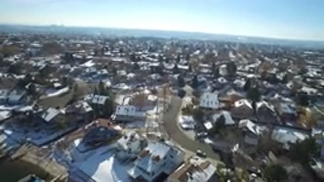 HIDDEN LAKE COLORADO-2016: An Aerial View Of A Winter Urban Neighborhood