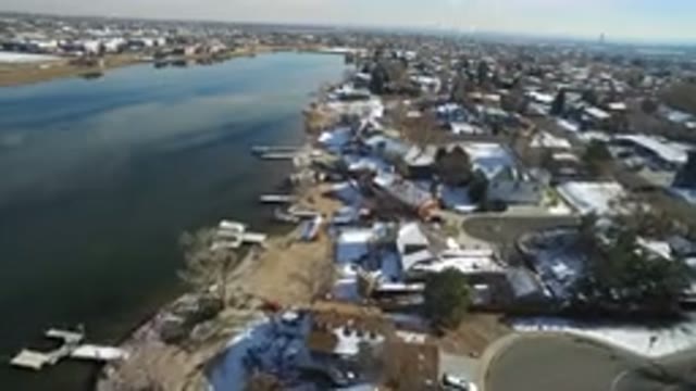 HIDDEN LAKE COLORADO-2016: Aerial Footage Of Small Town Near Beautiful Lake