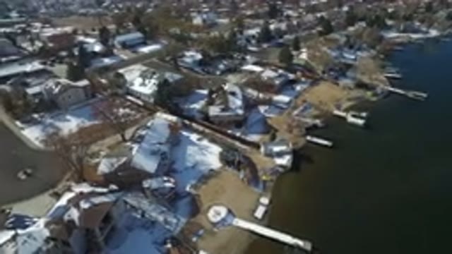 HIDDEN LAKE COLORADO-2016: Aerial Image Of The Backyard Of Several Houses Near