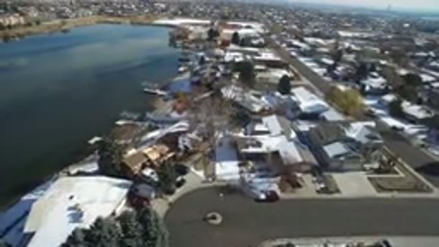 HIDDEN LAKE COLORADO-2016: Drone Shot Of City