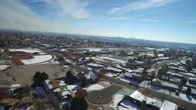 HIDDEN LAKE COLORADO-2016: The Aerial View Of A Large Industrial Park And Houses