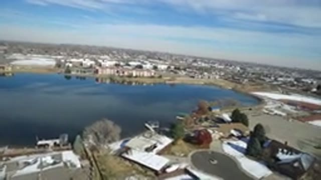 HIDDEN LAKE COLORADO-2016: Drone Video Of A City With Many Houses And Streets