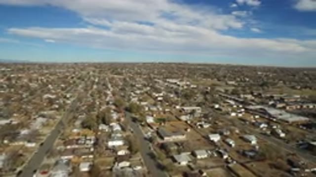 WESTMINSTER COLORADO-2016: Aerial Neighborhood Flyover Of Suburban Houses And
