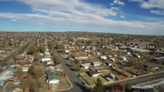 WESTMINSTER COLORADO-2016: Drone Upper View Of A Neighborhood On A Sunny Day