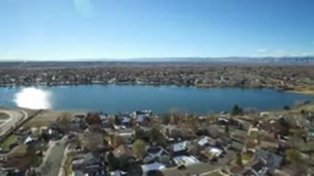 WESTMINSTER COLORADO-2016: Aerial Drone Shot Of City Skyline